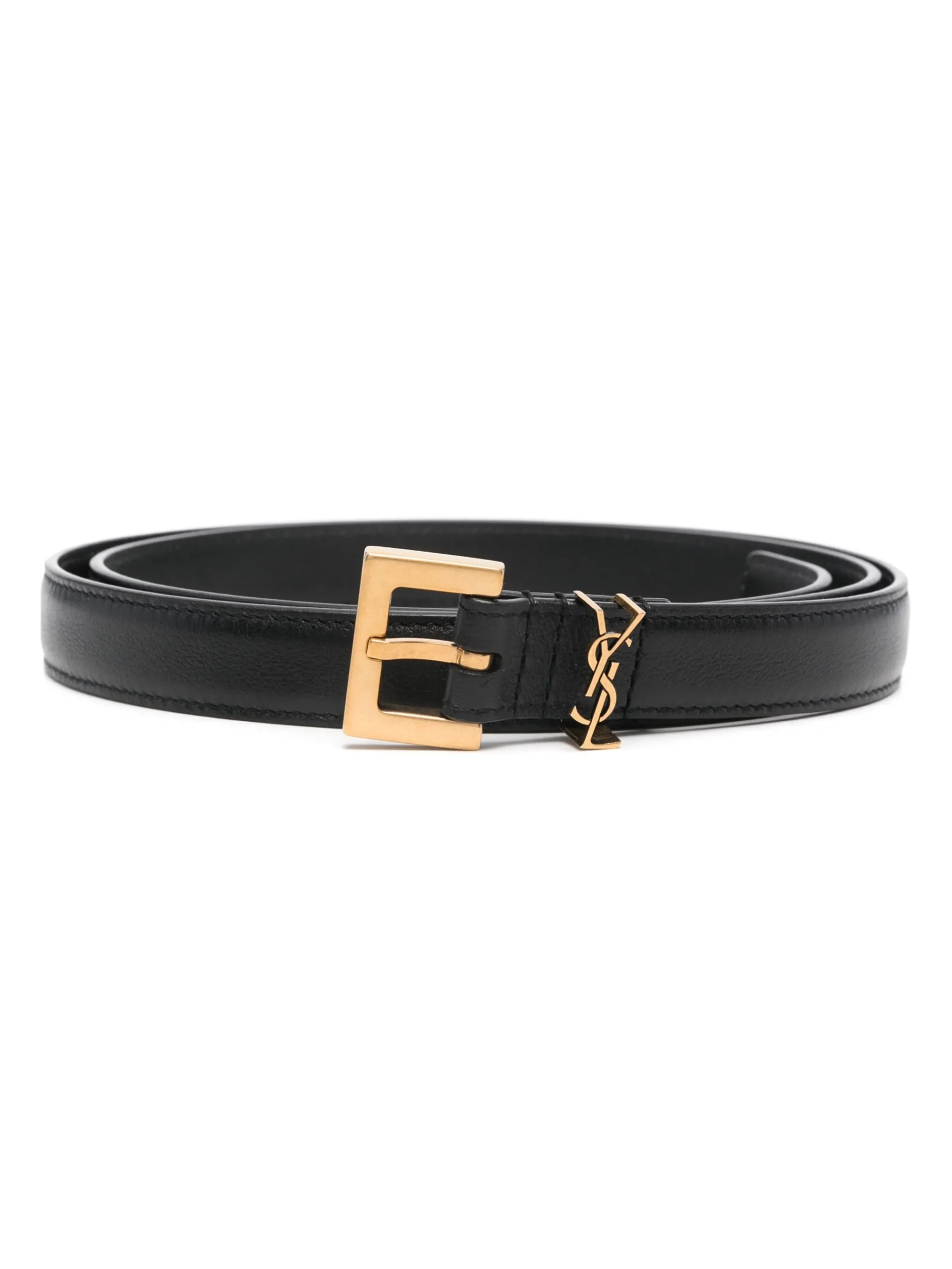 Saint Laurent Cassandre leather belt