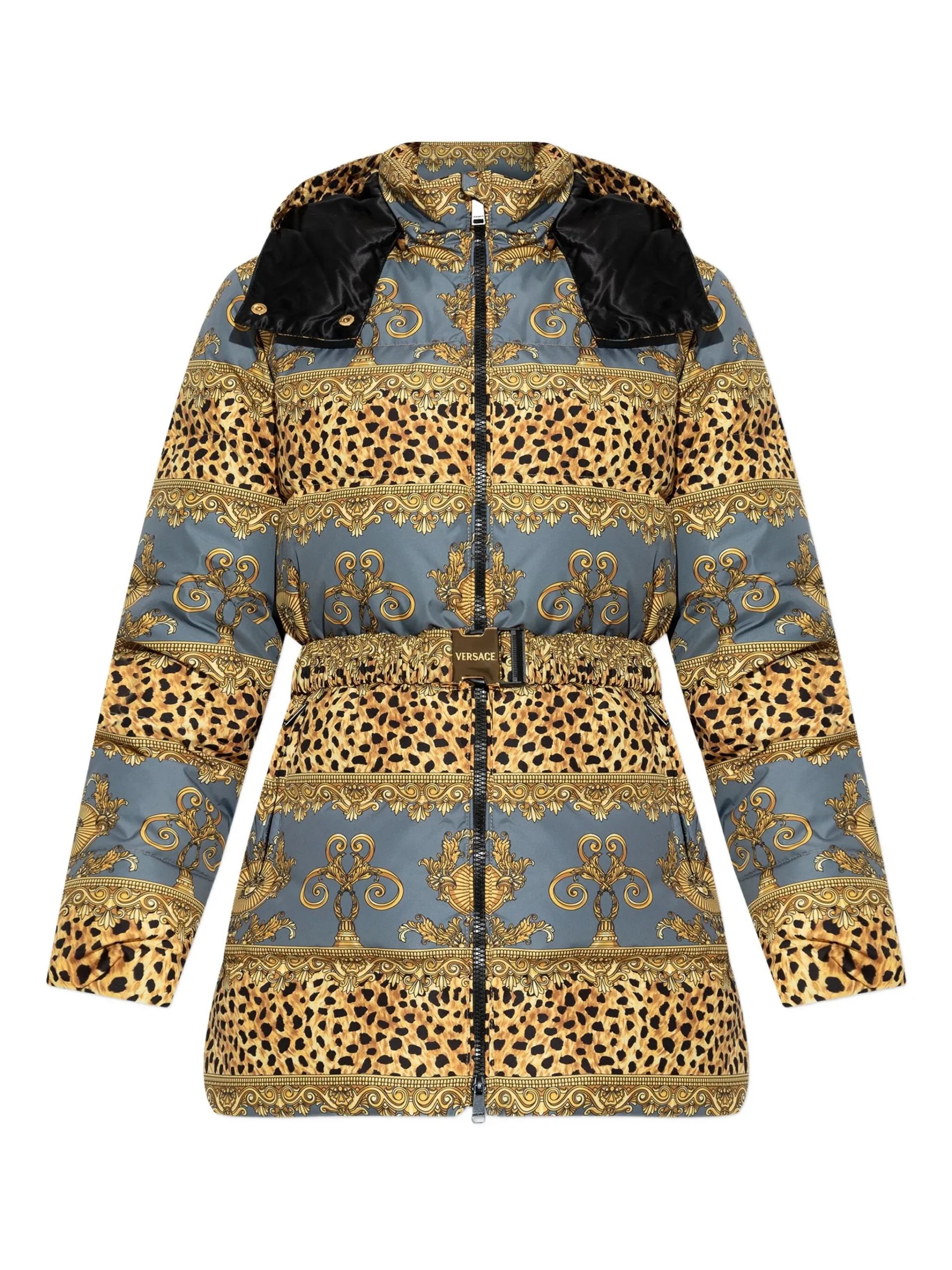 Versace Duvet Stripes-print puffer jacket
