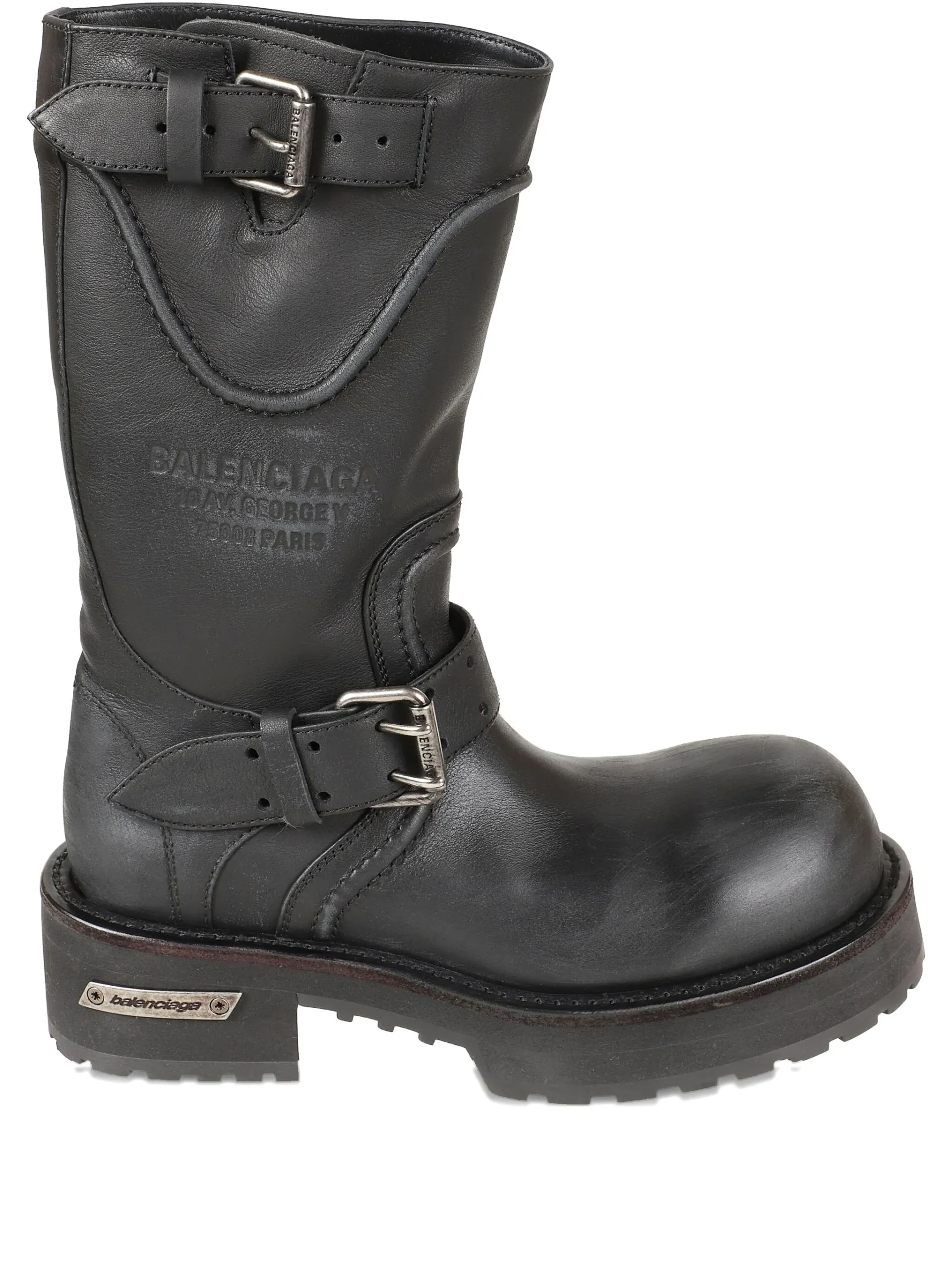 Balenciaga buckle-strap biker boots