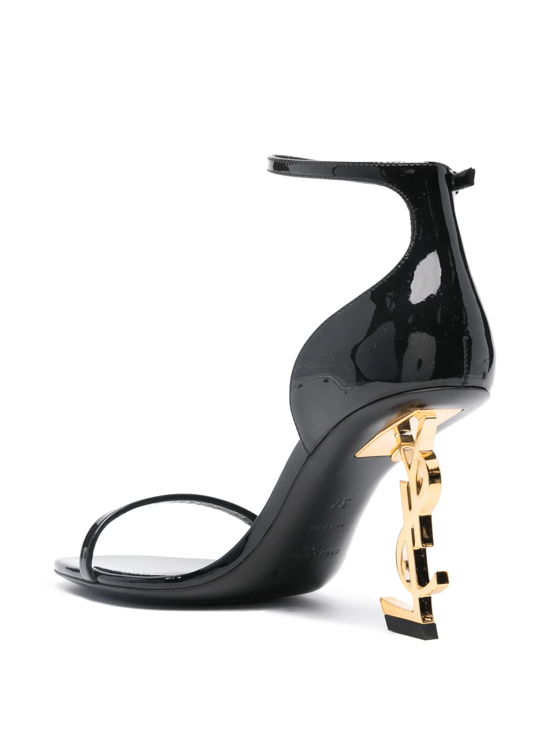 Saint Laurent Opyum 85mm patent-leather sandals - Görsel 3