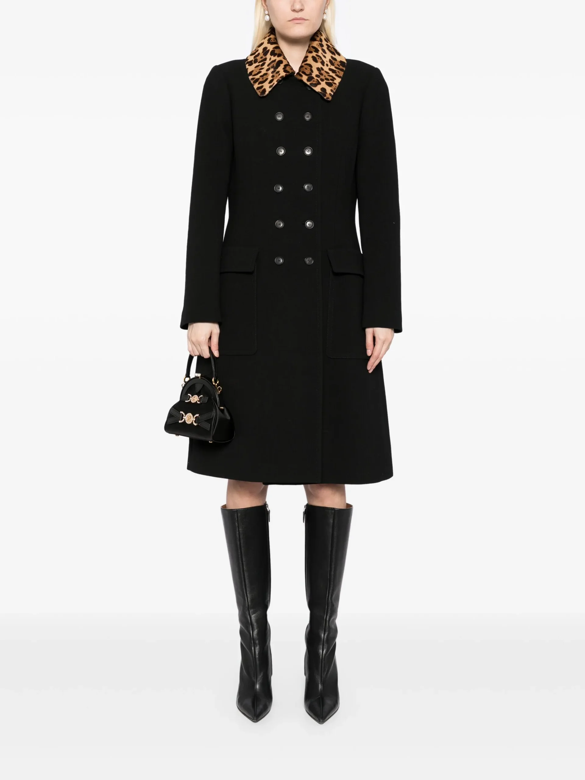 Gucci leopard-collar coat - Görsel 2