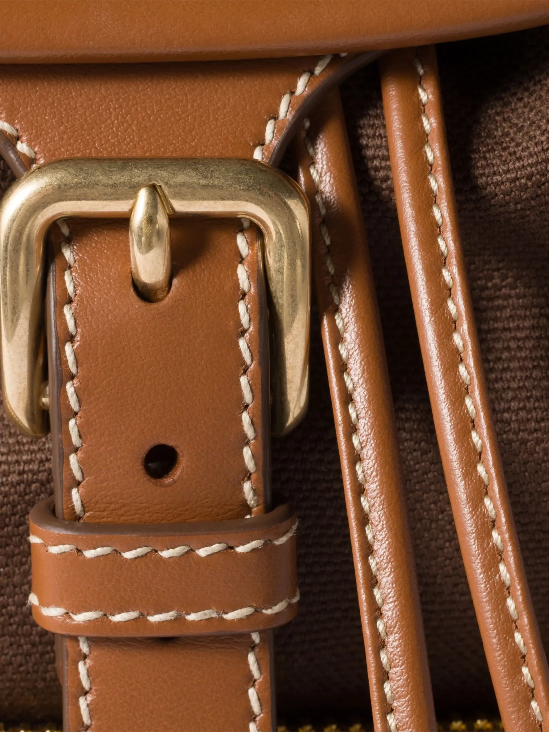 Miu Miu leather-trimmed flap backpack - Görsel 5