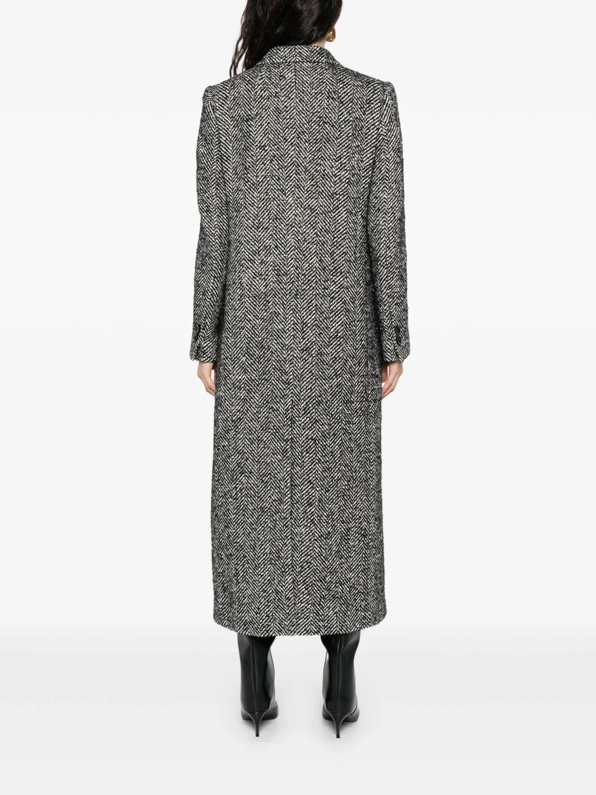 Dolce & Gabbana herringbone double-breasted coat - Görsel 4