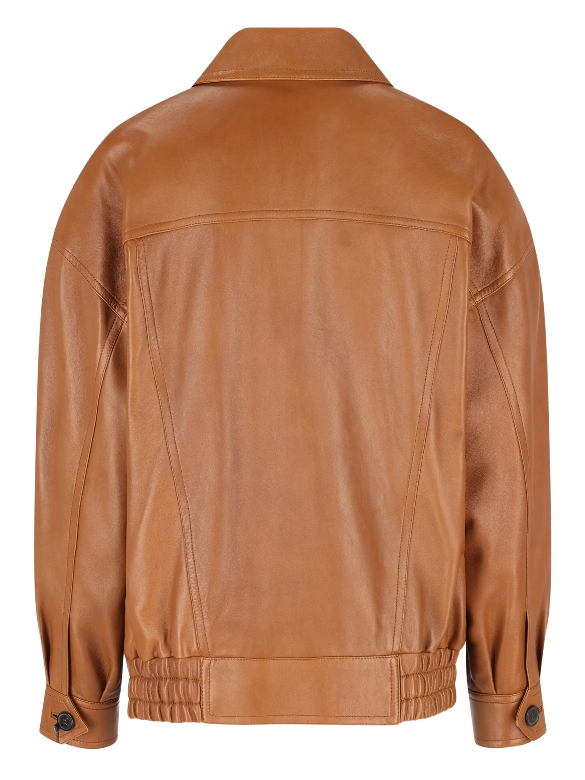 Saint Laurent leather bomber jacket - Görsel 2