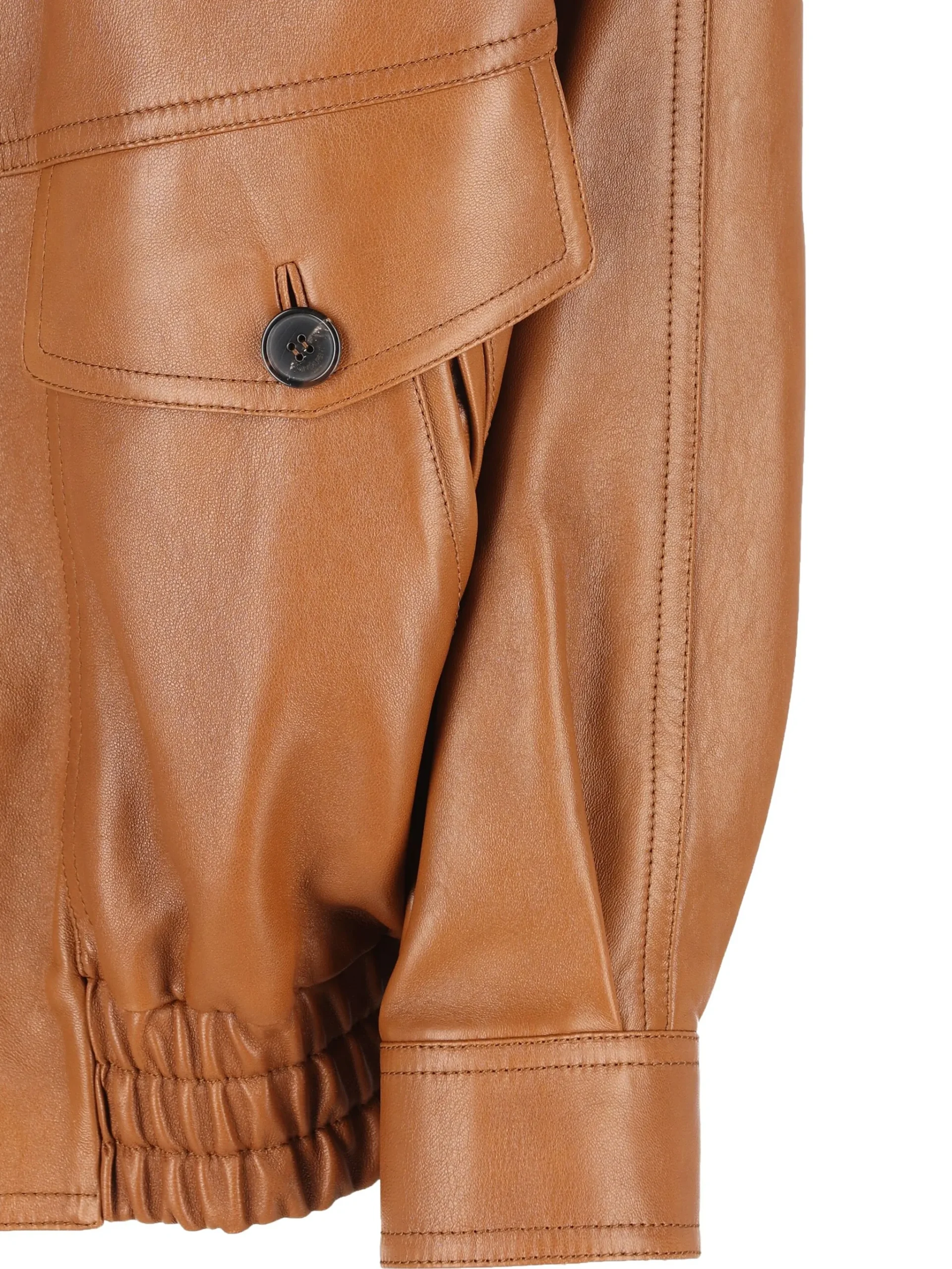 Saint Laurent leather bomber jacket - Görsel 4