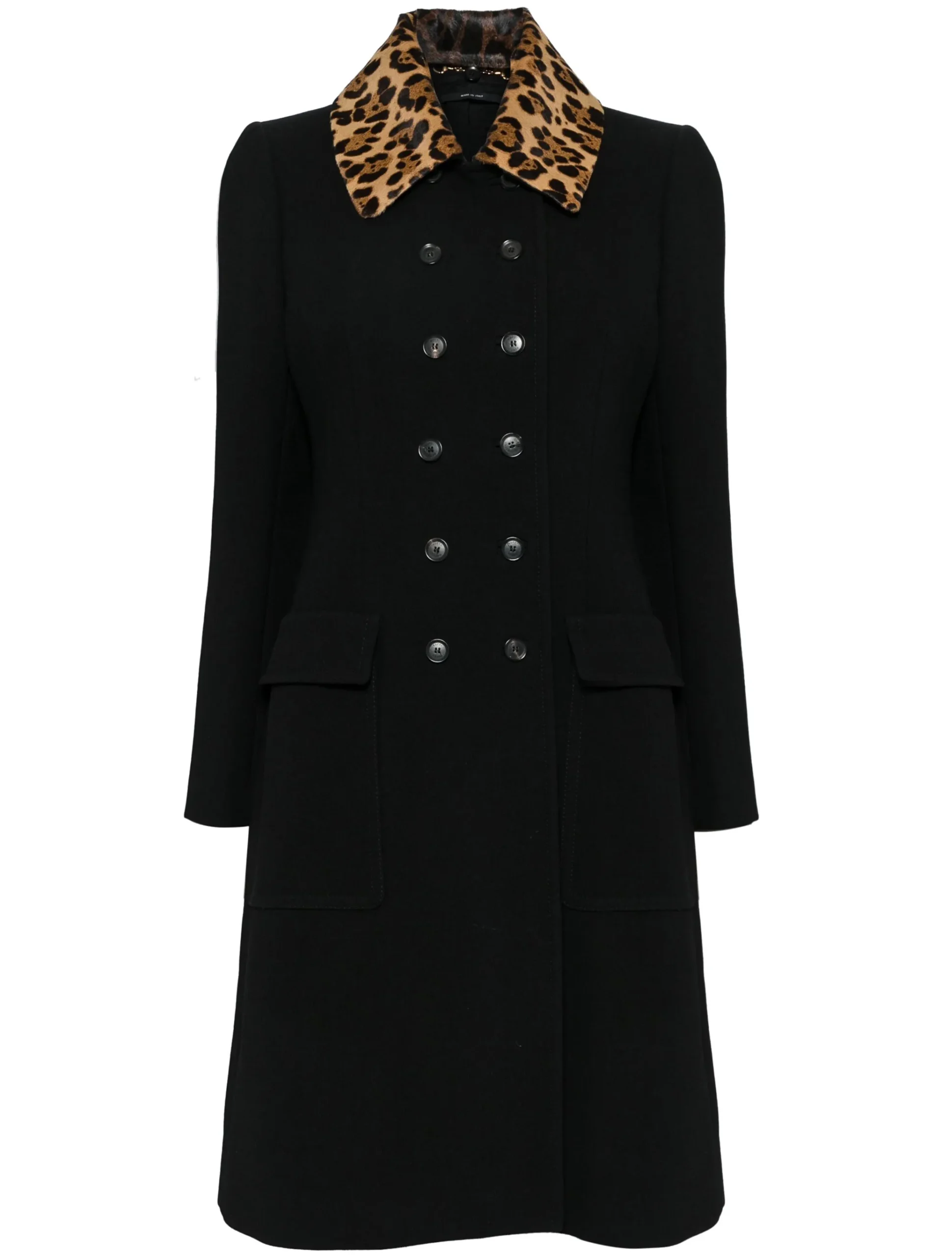 Gucci leopard-collar coat