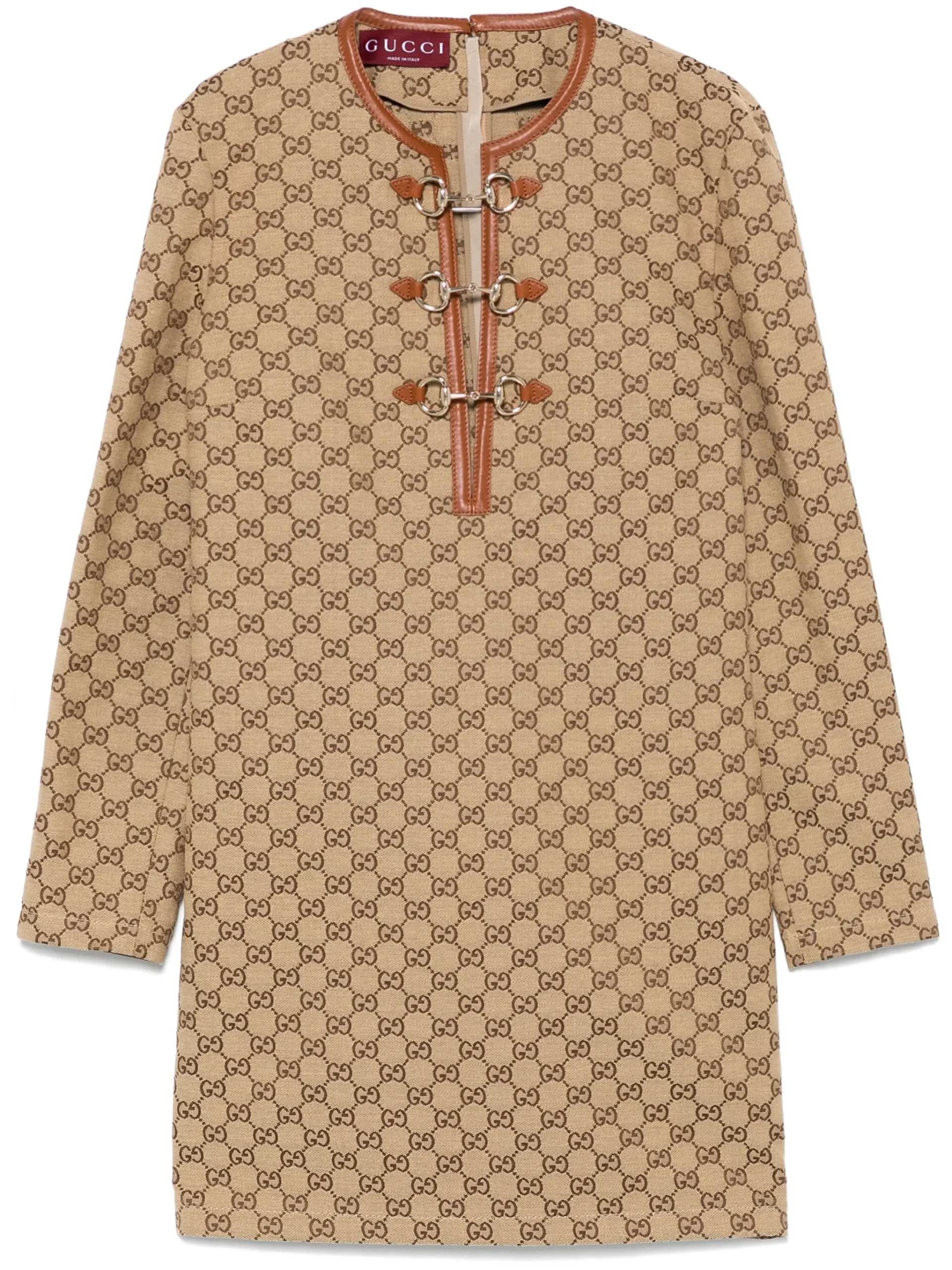 Gucci GG-canvas Horsebit-detail mini dress