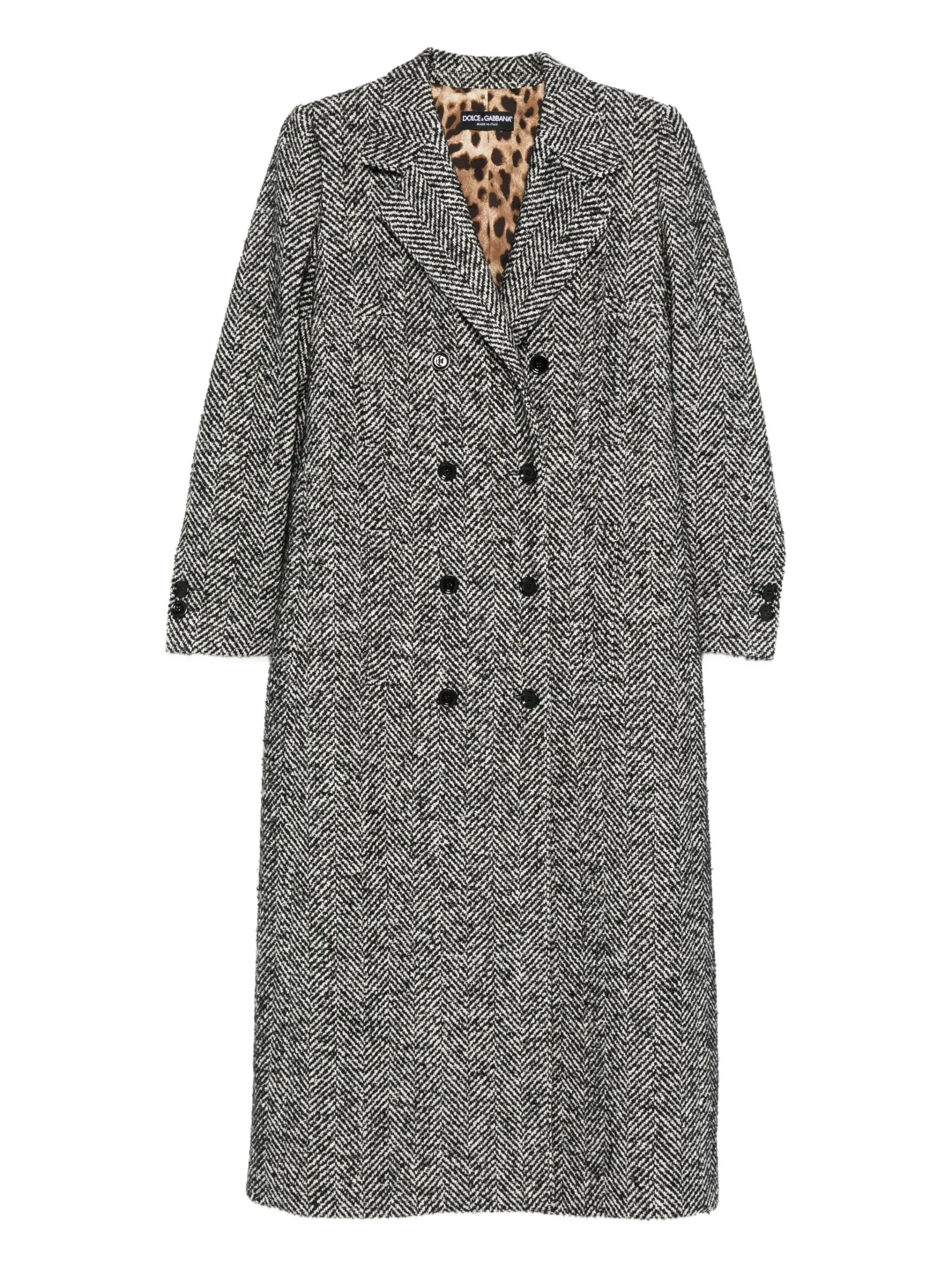 Dolce & Gabbana herringbone double-breasted coat