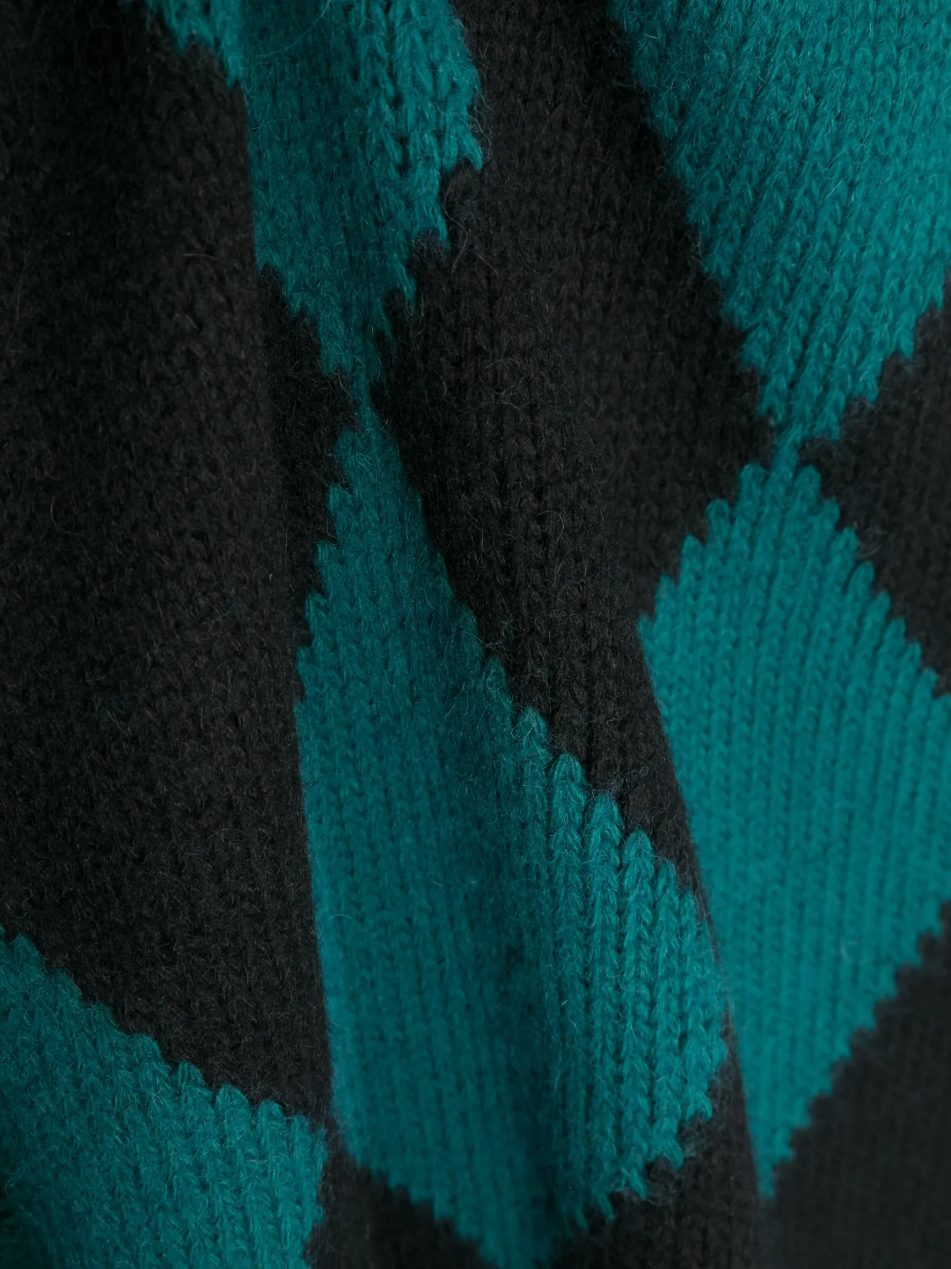 La DoubleJ argyle-pattern knitted scarf - Görsel 2