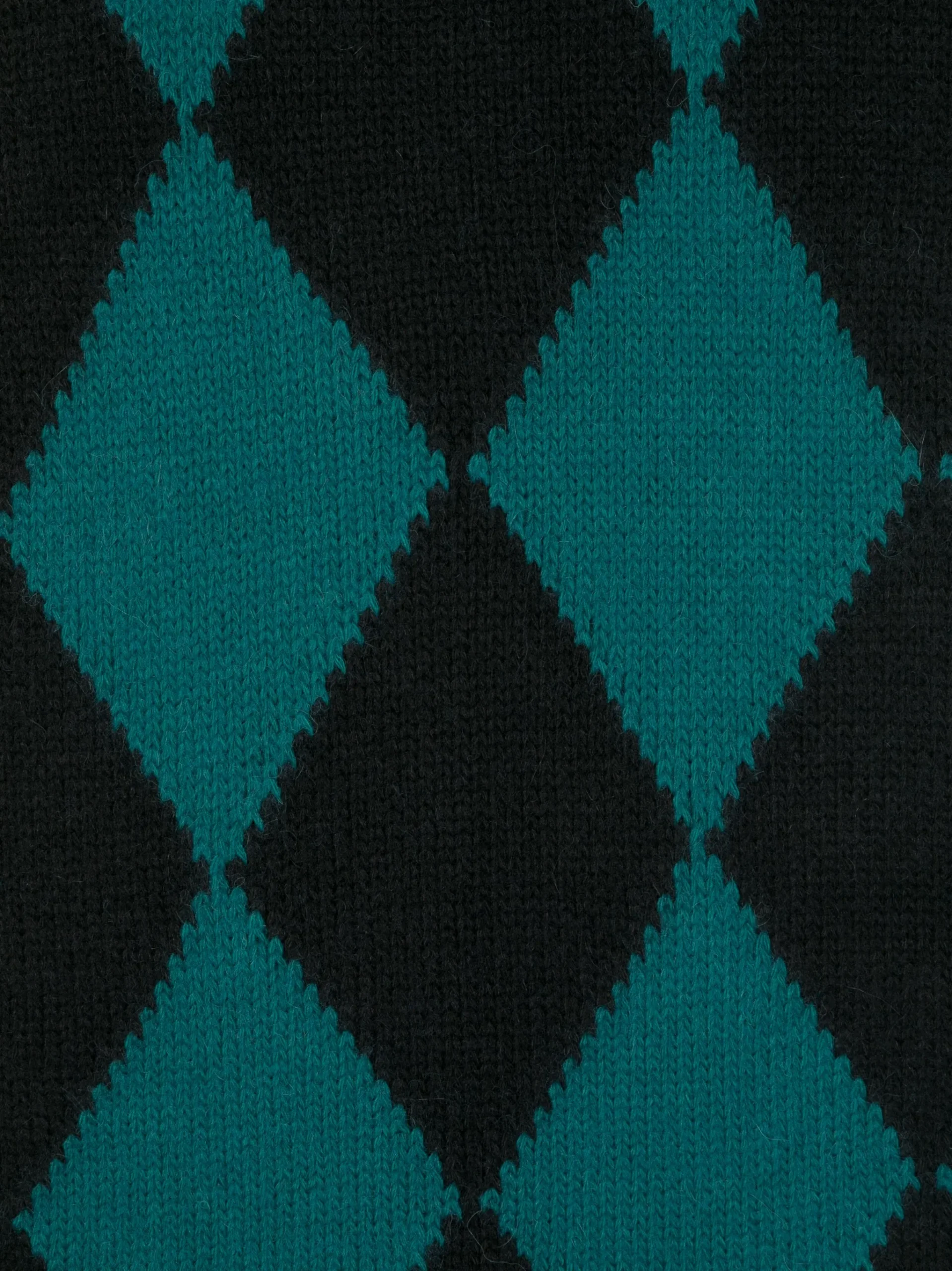 La DoubleJ argyle-pattern knitted scarf - Görsel 3